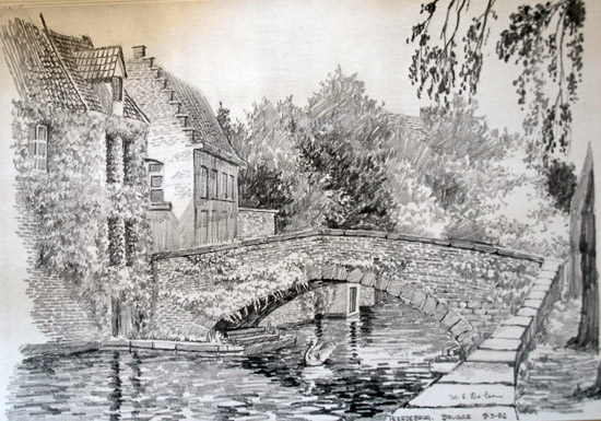 Bridge in Old Brugge, Belgium