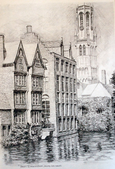 Brugge Minnewater buildings