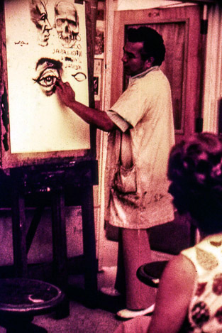 Teaching in his Cerritos College classroom