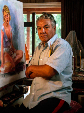 At home in his Tustin studio